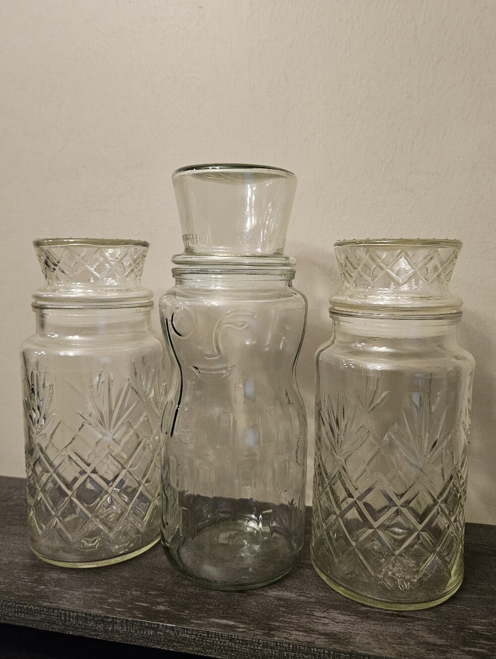 Vintage Planters Mr. Peanut Glass Jar Collection - Set of 3